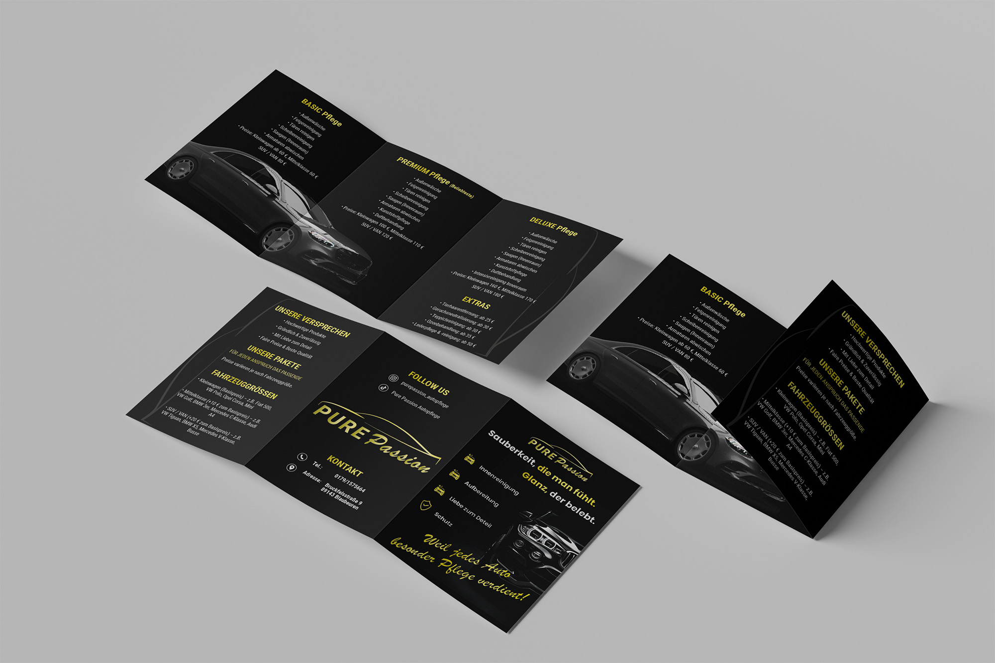 Eventflyer für Pure Passion mit kraftvollem Design und lebendigen Farben